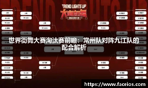 世界街舞大赛淘汰赛前瞻：常州队对阵九江队的配合解析