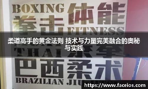 柔道高手的黄金法则 技术与力量完美融合的奥秘与实践